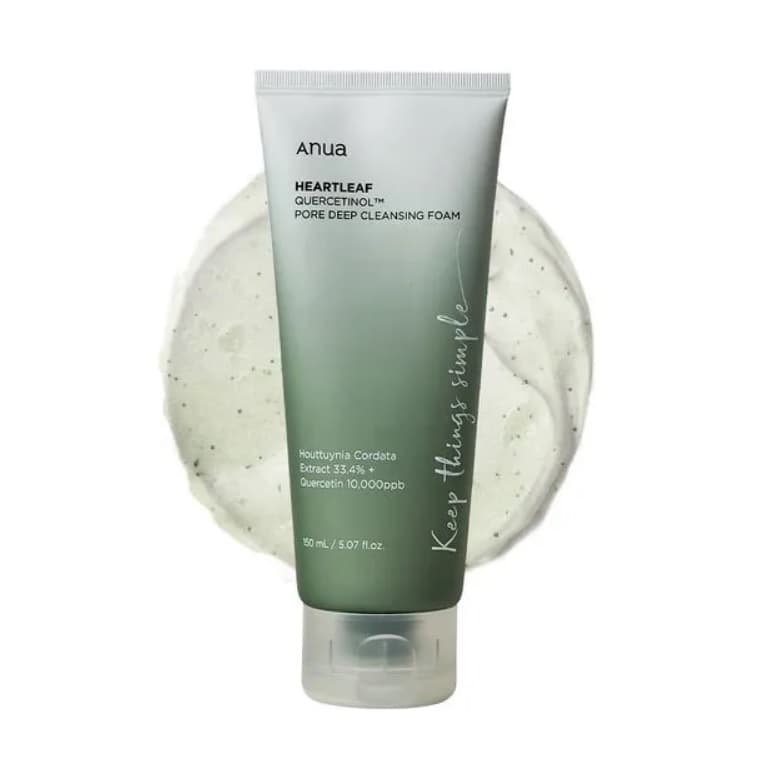 Anua heartleaf quercetinol pore deep cleansing foam 